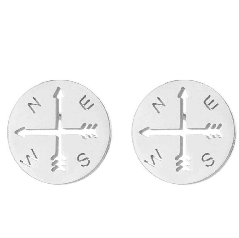 1 Pair Halloween Fashion Smile Face Star Skull Plating Hollow Out Stainless Steel Ear Studs