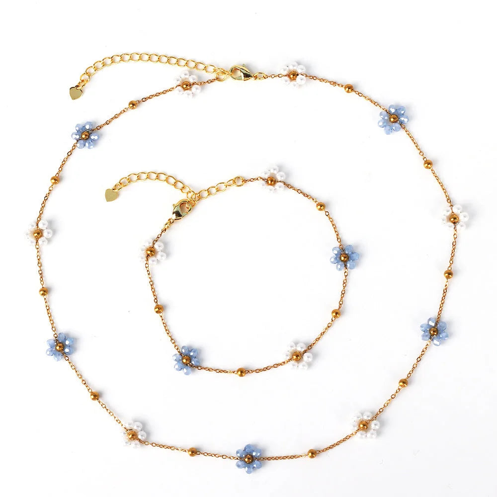 Moderate Luxury Little Daisy Flower Rose Petal Flower Copper Diamond Inlay Stud Earrings