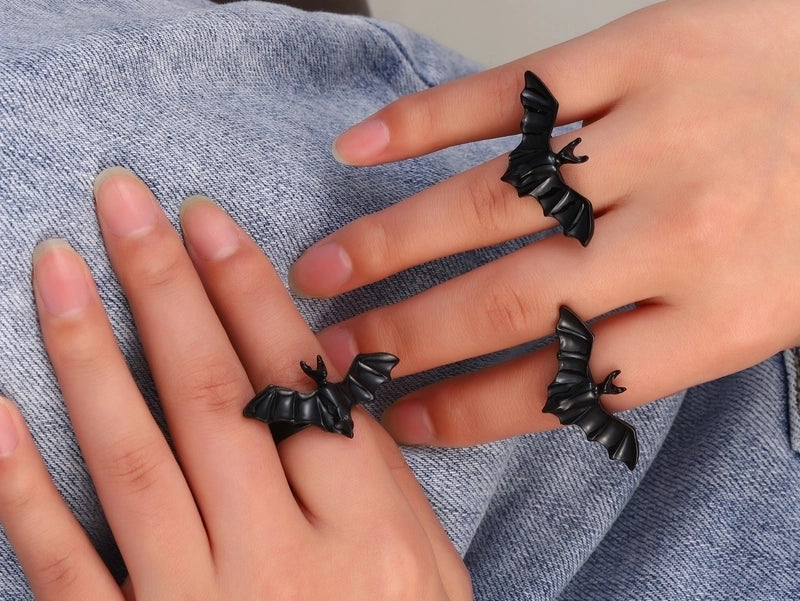 Novelty Bat Alloy Plating Alloy Halloween Unisex Open Ring