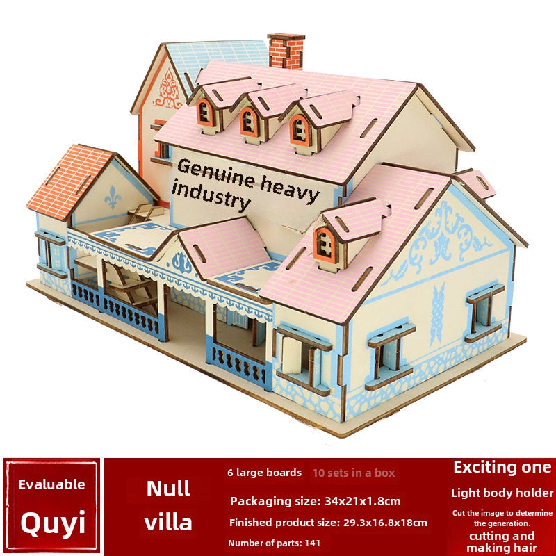 Stall Supply Children's Wooden 3D Puzzle Adult Puzzle Christmas Building Handmade Educational Model Toy