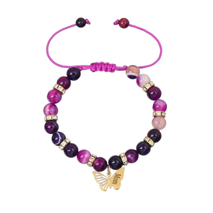 Basic Modern Style Classic Style Letter Butterfly 18K Gold Plated Alloy Stone Drawstring Bracelets