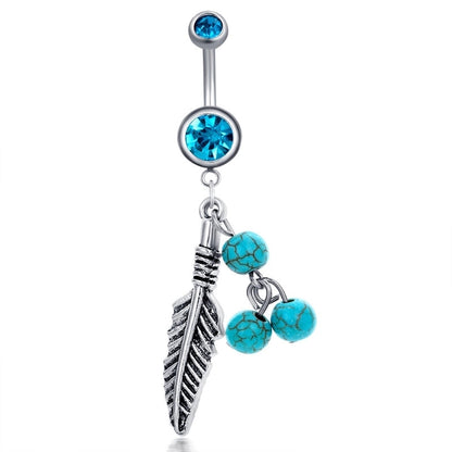 1 Piece Belly Rings Minimalist Color Block 304 Stainless Steel Inlay Zircon