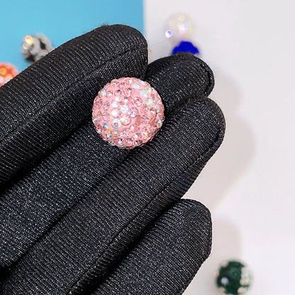 K16 Stars Diamond Ball Color Straight Hole Soft Clay Beads Mobile Phone Chain Bag Chain Diy Jewelry Accessories Beaded