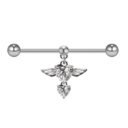 1 Piece Novelty Fruit Snowflake Plating Inlay Stainless Steel Alloy Steel Zircon White Gold Plated Silver Plated Cartilage Earrings