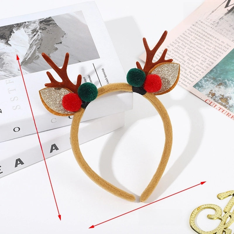 Christmas Headband Cartoon Plush Elk Headband Christmas Party Decoration Headband Headband