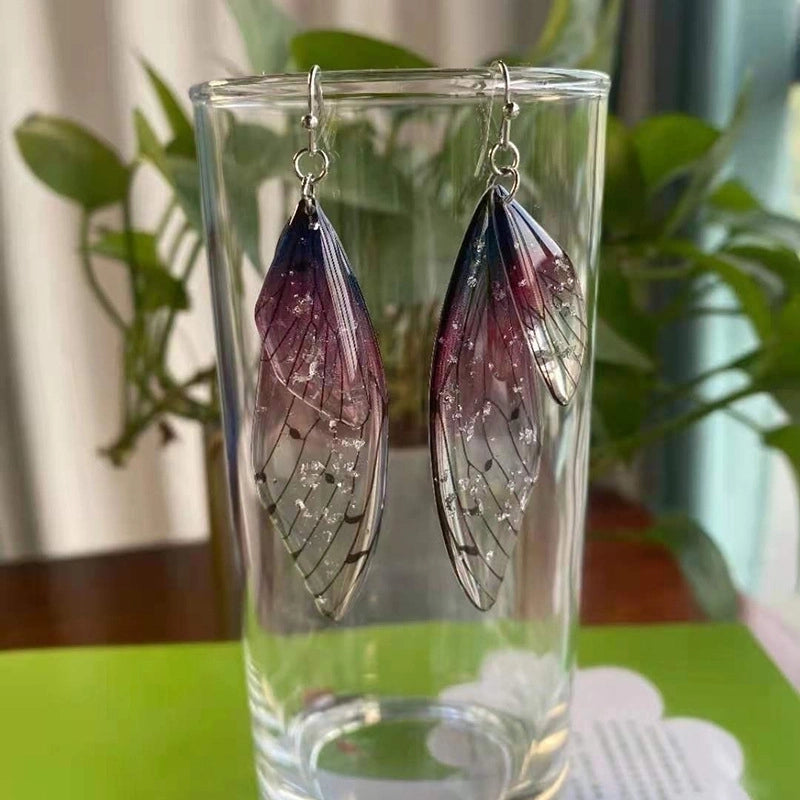 1 Pair Minimalist Wings Copper Epoxy Women's Drop Earrings