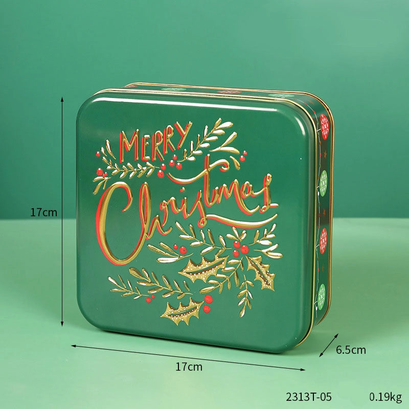 Christmas Christmas Tree Letter Tinplate Holiday Banquet Date Candy Storage Box Gift Wrapping Supplies