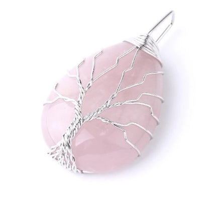 Ig Style Minimalist Tree Water Droplets Natural Stone Crystal Opal Women's Pendant Necklace Necklace Pendant