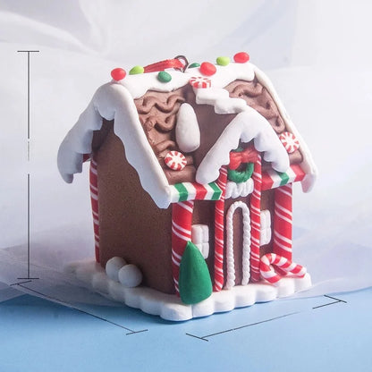 Christmas House Creative Soft Pottery House Without Lights Pendant Christmas Decoration Three-dimensional Luminous House Decoration Ornaments