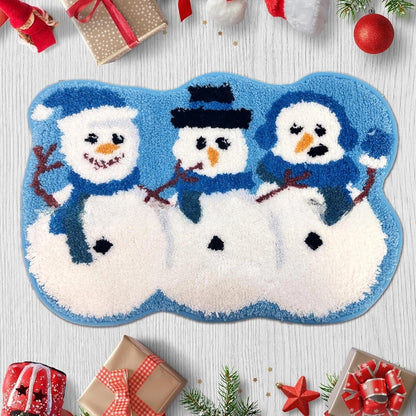 Christmas Casual Cute Christmas Tree Santa Claus Imitation Cashmere