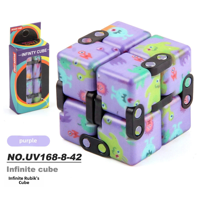New Strange Decompression Toy UV Printing Infinite Rubik's Cube Decompression Folding Changeable Rubik's Cube Fingertip Rubik's Cube Manufacturer Resources