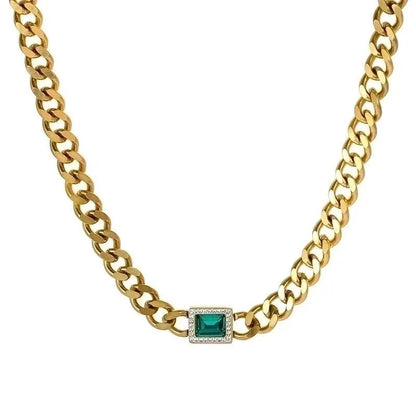 Fashion Square 304 Stainless Steel 18K Gold Plated Artificial Rhinestones Stainless Steel Bracelets In Bulk