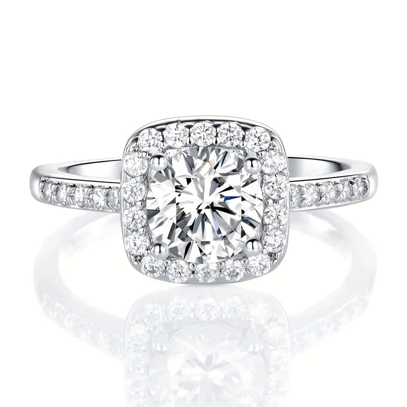 Ig Style Elegant Minimalist Square Copper Plating Inlay Zircon Rose Gold Plated White Gold Plated Gold Plated Rings