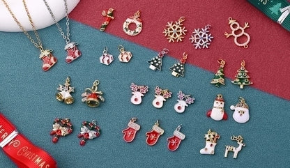 1 Pc/Package 11.5x10mm 15x15mm 19x17mm Hole 2~2.9mm Hole 3~3.9mm Copper Zircon 18K Gold Plated White Gold Plated Christmas Hat Christmas Socks Bell Polished Pendant Jewelry Accessories