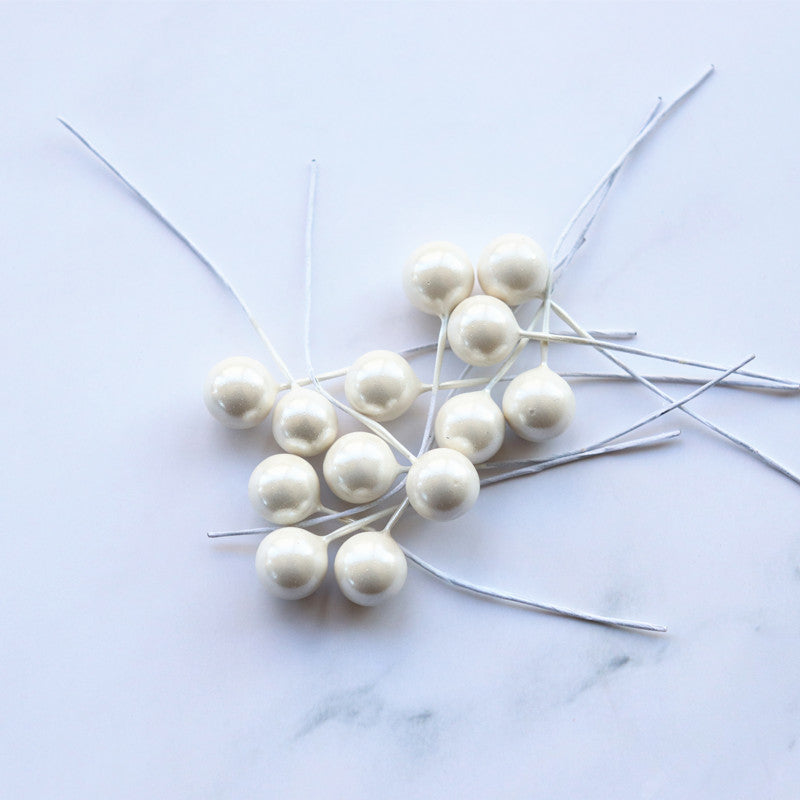 100 Pieces 10mm Metallic Color Berries Christmas Gift Accessories Berries Diy Craft Plant Berries Ornaments