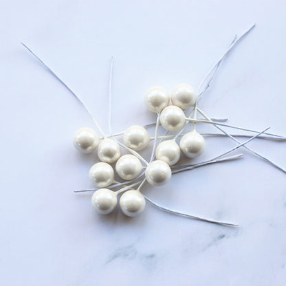 100 Pieces 10mm Metallic Color Berries Christmas Gift Accessories Berries Diy Craft Plant Berries Ornaments