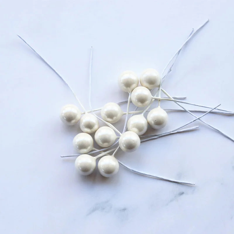 100 Pieces 10mm Metallic Color Berries Christmas Gift Accessories Berries Diy Craft Plant Berries Ornaments