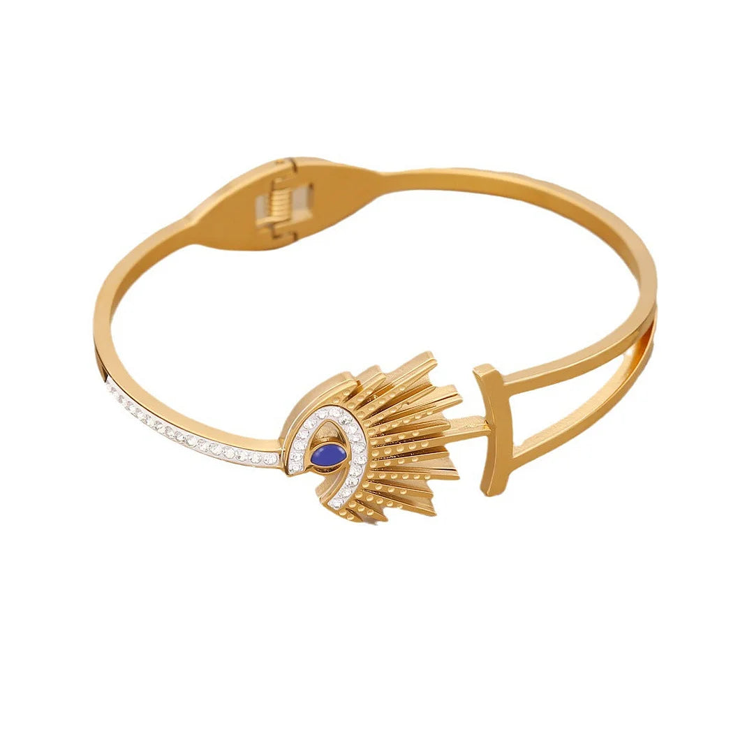 Expressive Eye Stainless Steel Electroplating Bangles