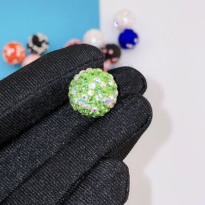 K16 Stars Diamond Ball Color Straight Hole Soft Clay Beads Mobile Phone Chain Bag Chain Diy Jewelry Accessories Beaded