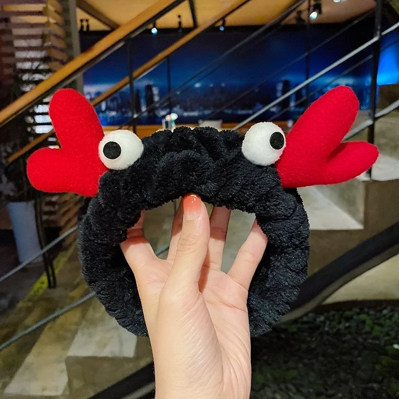 Cat Ears Hair Band Hair Band Korean Plush Internet Celebrity Rabbit Ear Hair Accessories Bow Face Wash Hair Band