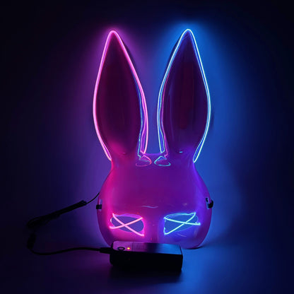 Qualified Glowing Bunny Girl Mask Glowing Mask Cool Costume Mask Party Ball Halloween Costume Prop
