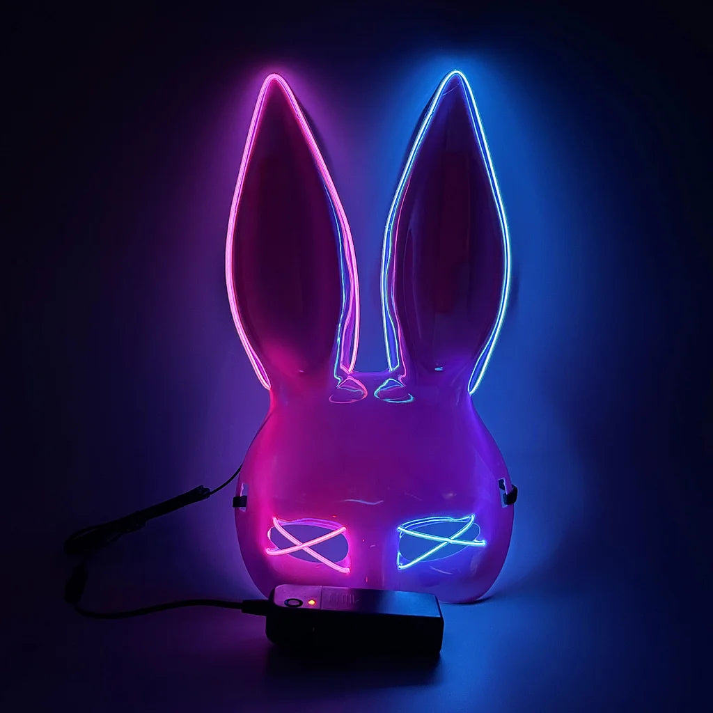 Qualified Glowing Bunny Girl Mask Glowing Mask Cool Costume Mask Party Ball Halloween Costume Prop