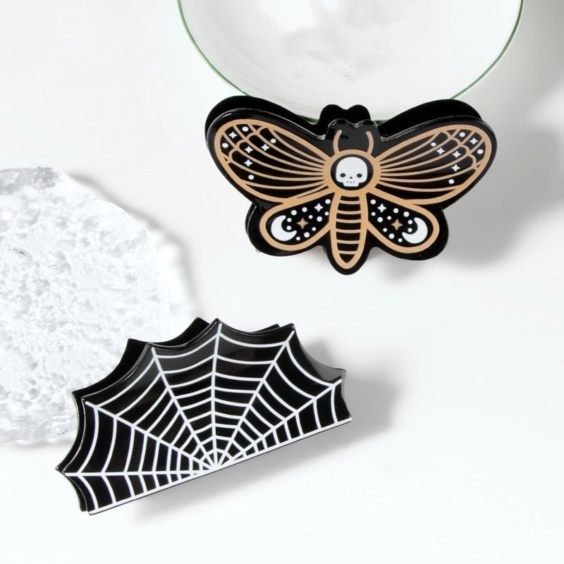 Halloween Women's Spider Web Bat Butterfly Arylic Hair Claws
