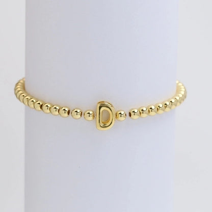 Copper Minimalist Plating Letter Bracelets
