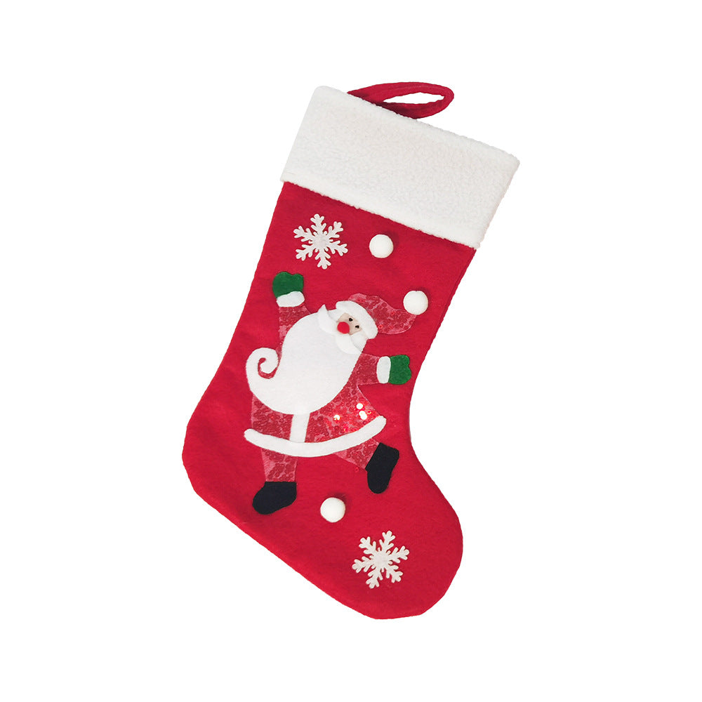 Hot Sale Christmas Stocking Elf Leg Small Gift Bag Fireplace Hanging Decoration Christmas Outfit