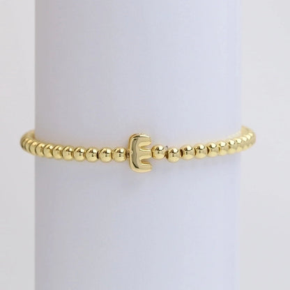 Copper Minimalist Plating Letter Bracelets
