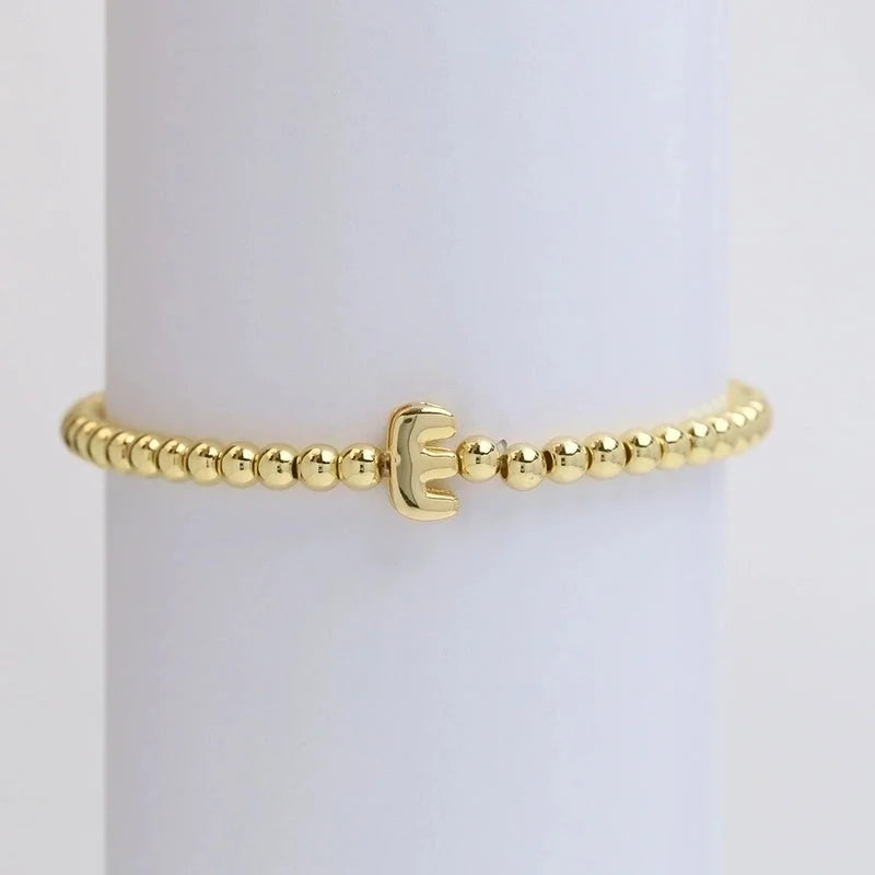 Copper Minimalist Plating Letter Bracelets