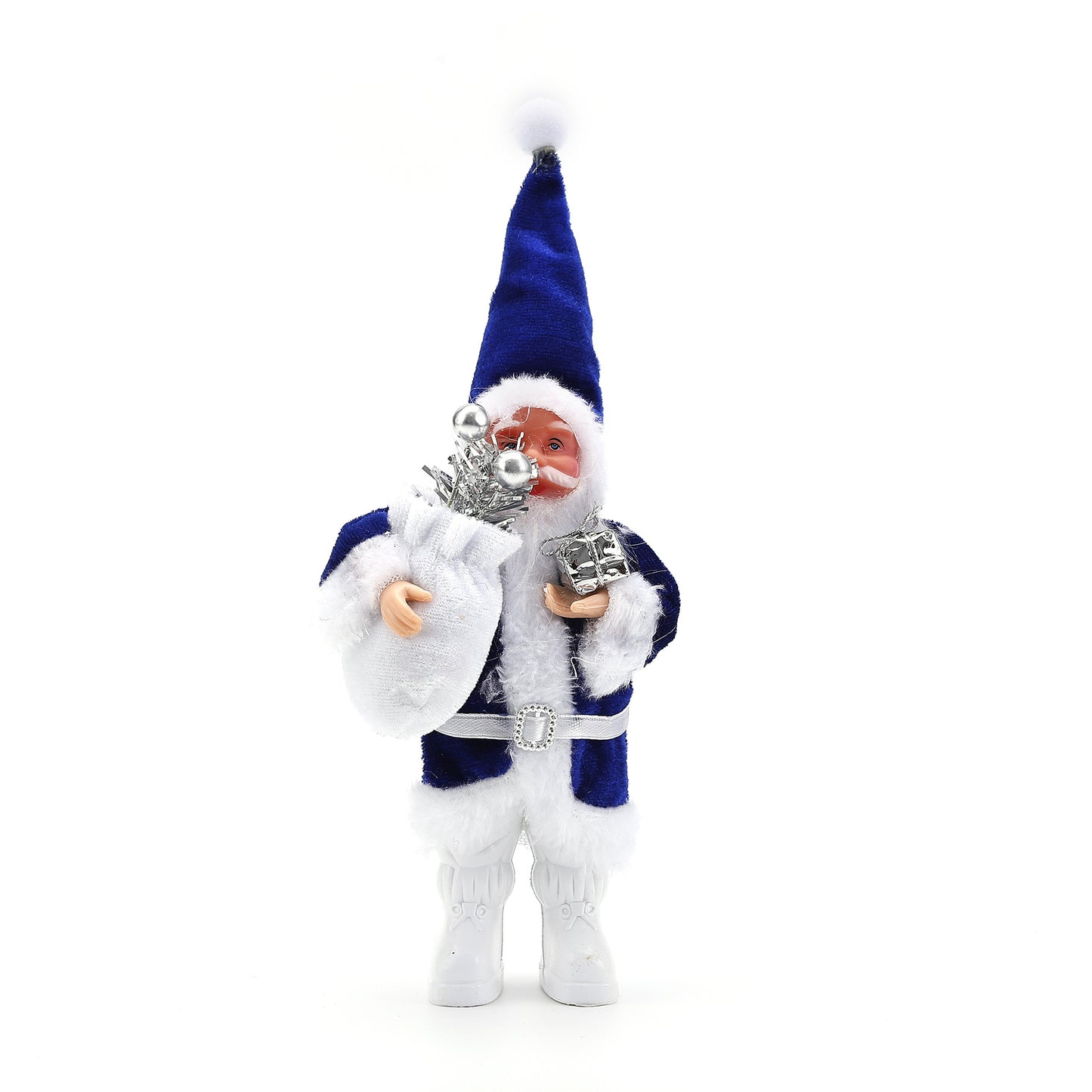 Cartoon Fabric Plush Standing Santa Claus Doll Christmas Decoration Desktop Ornament