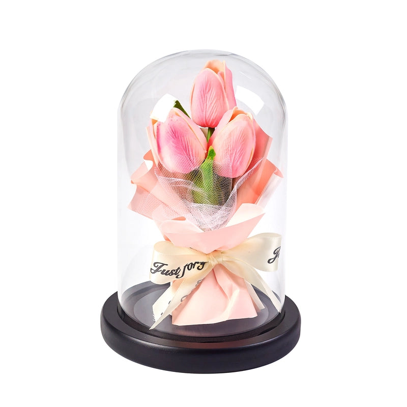 Christmas Valentine'S Day Pastoral Flower Glass Artificial Flowers