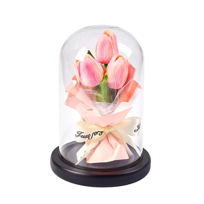 Christmas Valentine'S Day Pastoral Flower Glass Artificial Flowers