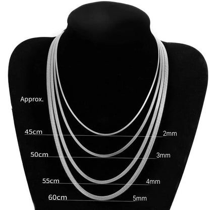Basic Solid Color 304 Stainless Steel Stainless Steel Necklaces
