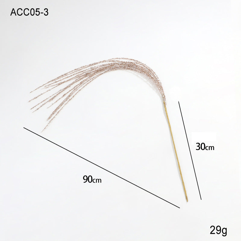 90cm Glitter Sequin Tassel Wheat Spike Christmas Branch Flower Arrangement Single Pack Christmas Tree Vine Decoration Arrangement