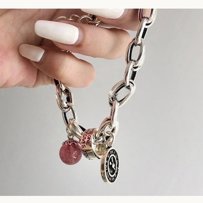 Minimalist Heart Shape Gold Plated Beaded Bracelets 1 Piece