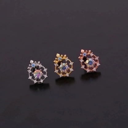 New Creative Fashion Color Zircon Earrings