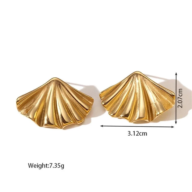1 Pair Beach Minimalist Rhombus Plating 304 Stainless Steel 18K Gold Plated Ear Studs