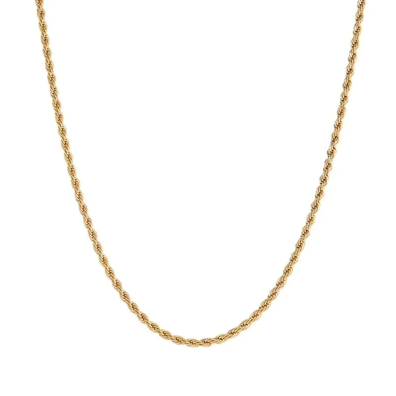 Retro Geometric 304 Stainless Steel 18K Gold Plated Plating Necklace