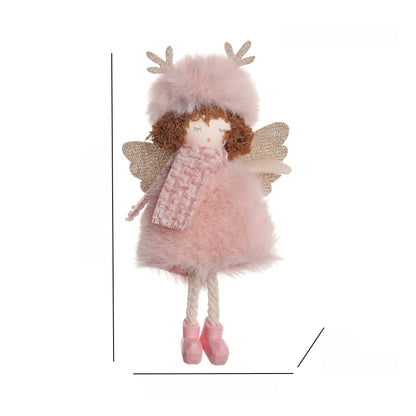 Christmas Plush Angel Girl Pendant Christmas Tree Decoration Pendant Small Hanging Ornament Christmas