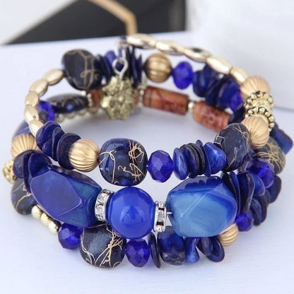 Casual Minimalist Irregular Alloy Gravel Beaded Bracelets