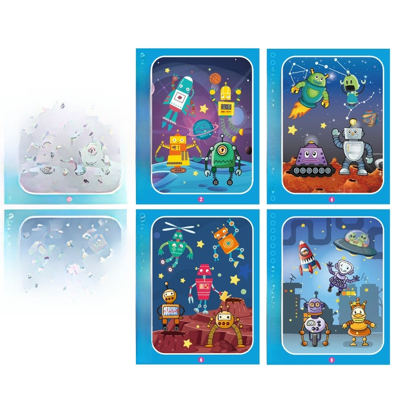 Children's Magic Water Painting Book Repeated Graffiti Educational Painting Book Scene Early Education Cognitive Matching Quiet Book