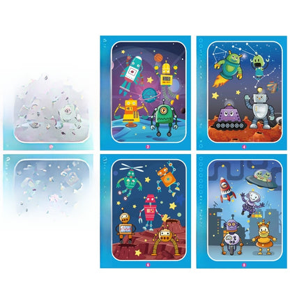 Children's Magic Water Painting Book Repeated Graffiti Educational Painting Book Scene Early Education Cognitive Matching Quiet Book