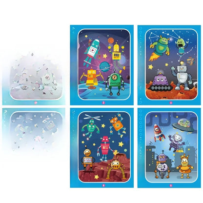 Children's Magic Water Painting Book Repeated Graffiti Educational Painting Book Scene Early Education Cognitive Matching Quiet Book