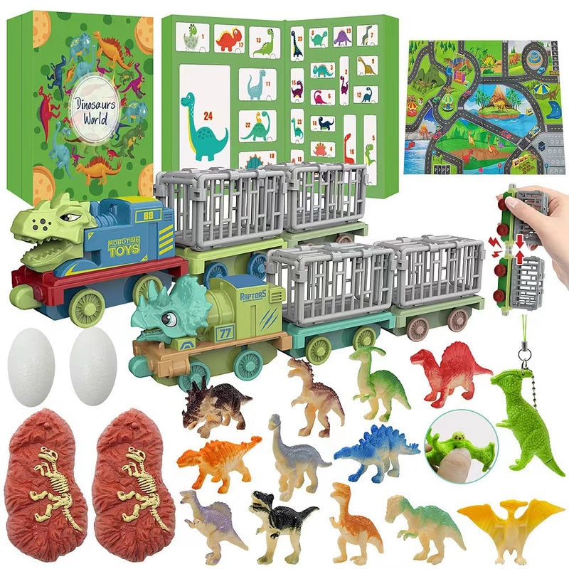 Christmas Countdown Dinosaur Blind Box Advent Calendar Diy Tyrannosaurus Rex Dinosaur Toy Set
