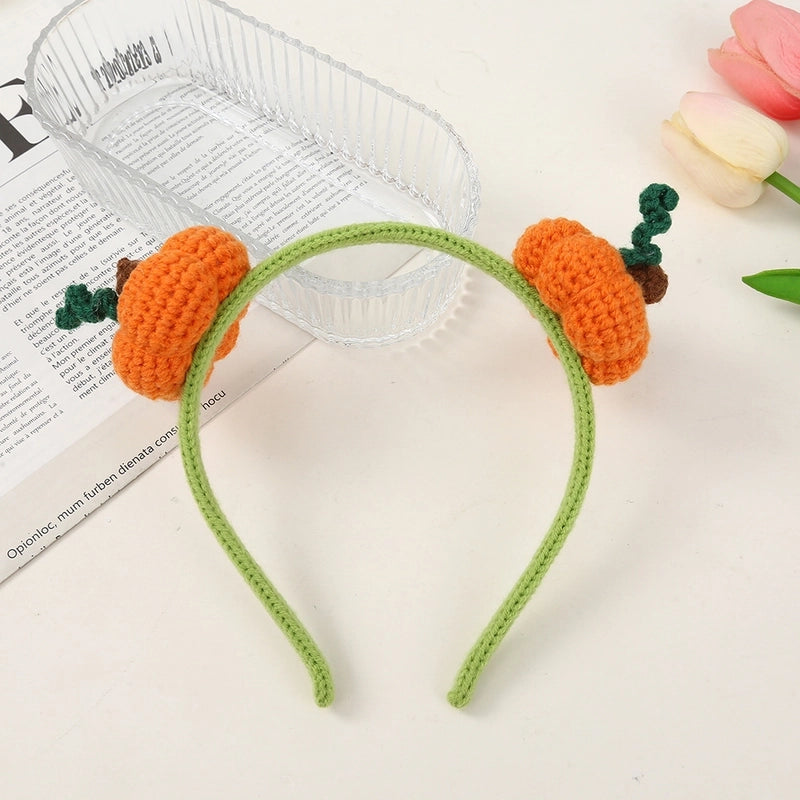 Halloween Cute Women's Pumpkin Snowman Skull Yarn Hair Band