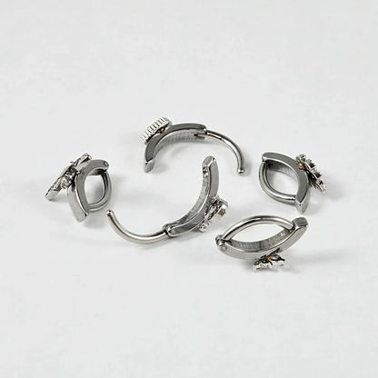 1 Piece Belly Rings Casual Hawaiian Tropical Flower Butterfly 304 Stainless Steel Inlay Zircon