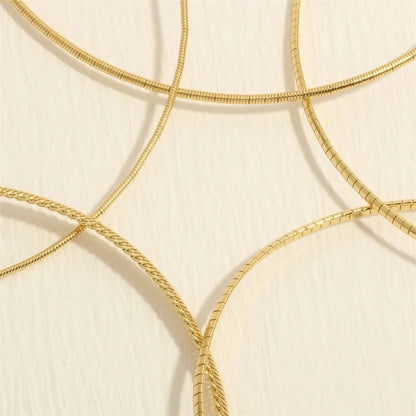 Minimalist Solid Color Copper Plating 18k Gold Plated Choker