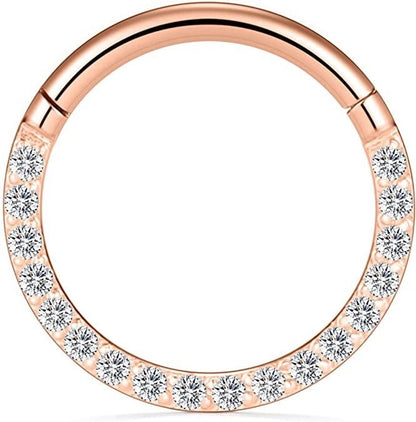 1 Piece Nose Rings & Studs Minimalist Classic Style Commute Round 316L Stainless Steel Plating Inlay Zircon Nose Ring